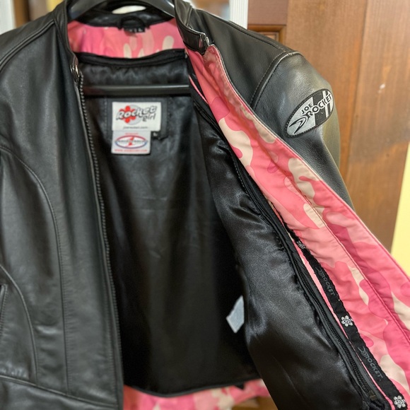 Joe Rocket black leather armor motorcycle jacket - Picture 5 of 6